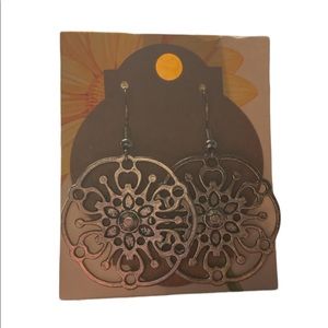 Homemade Spiral Pattern Earrings with Backings